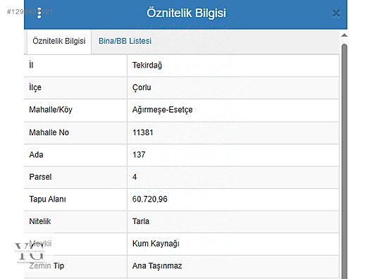 YUVACIDAN AĞIRMEŞE/ESETÇEDE 1.446m2 SATILIK TARLADAN HİSSE - Satılık Arsa İlanları sahibinden.comda