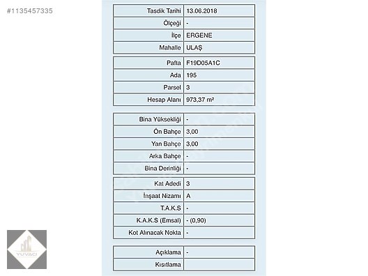 Yuvacıdan Ergene Ulaşta %30 İmarli, 974m² Satılık Arsa!!!! - Satılık Arsa İlanları sahibinden.comda